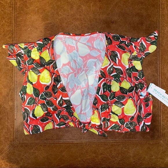 NWT Tie Front Bikini Top - Picture 2 of 3